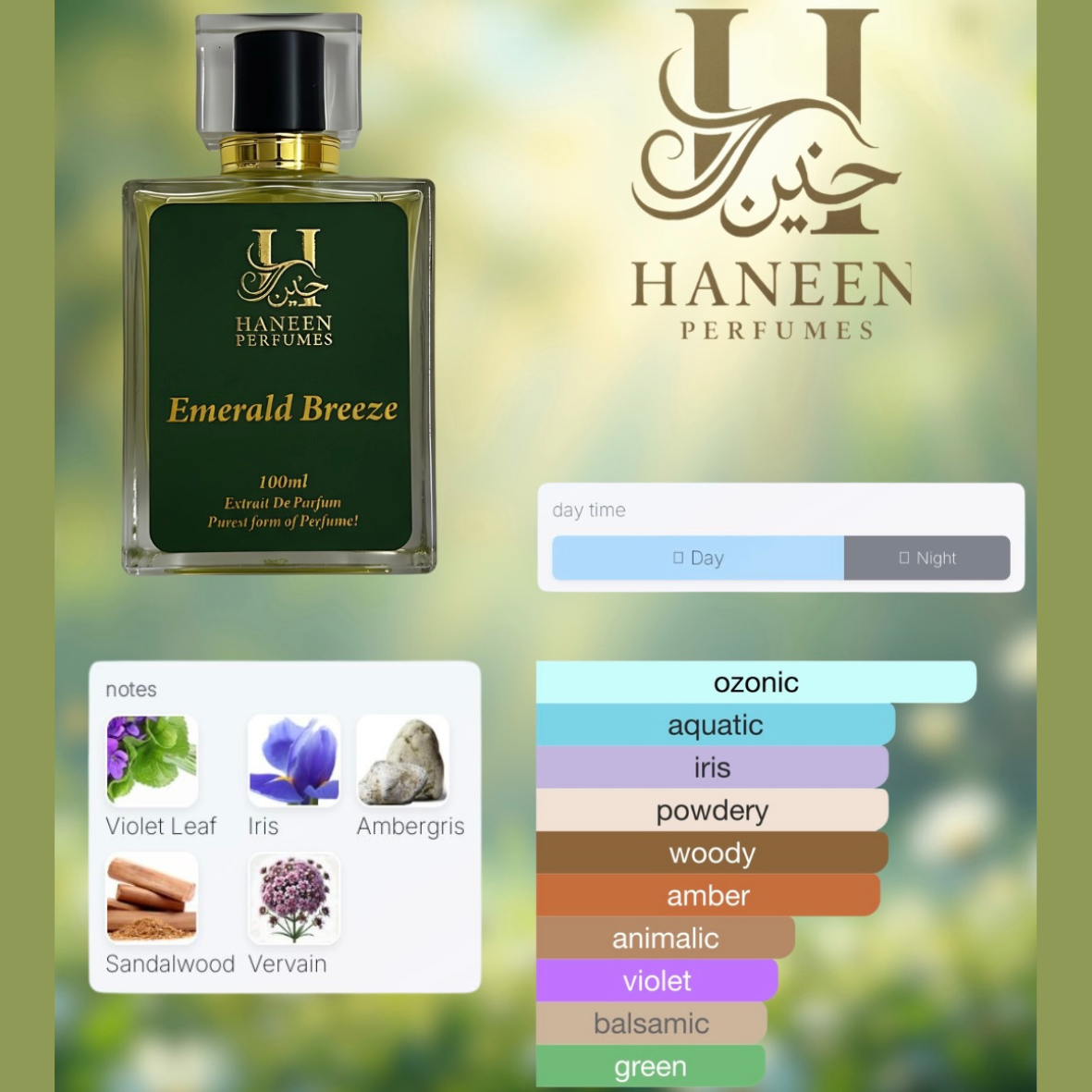 Emerald Breeze by Haneen ~ Cool. Clean. Unmistakably green